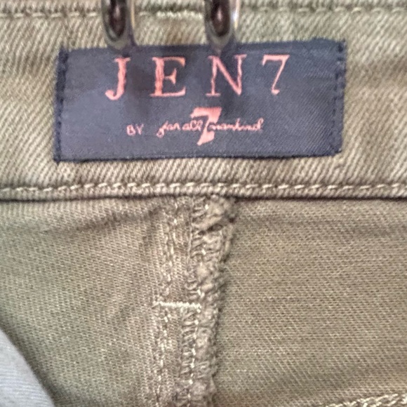 JEN 7 by 7 FOR ALL MANKIND NWOT Army Green Pencil Skirt Size 6 - Picture 4 of 7